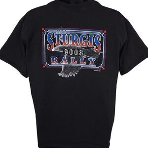 Vintage Sturgis T Shirt Mens Size Large Black Y2K 2003 Black Hills Rally